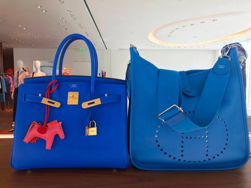 Hermès Bleu Saphir, Rouge Piment And Bleu Indigo Epsom Tri-color