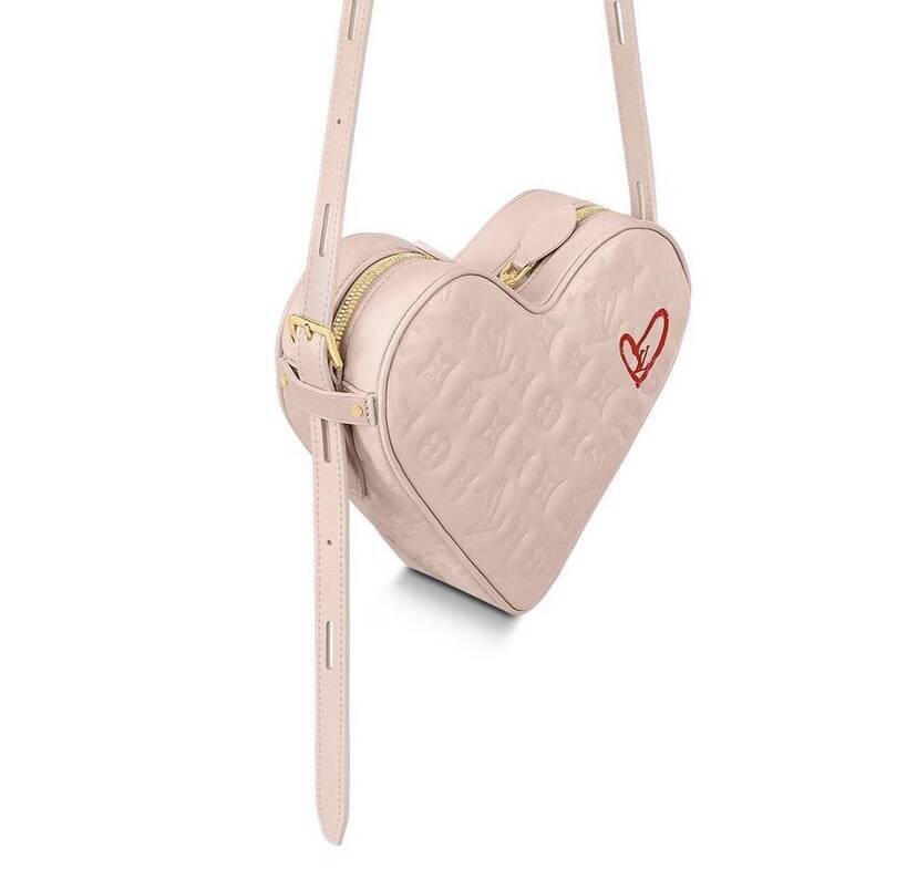 LOUIS VUITTON PINK LIMITED EDITION FALL IN LOVE HEART HEARTBOX SAC COEUR  BAG NEW