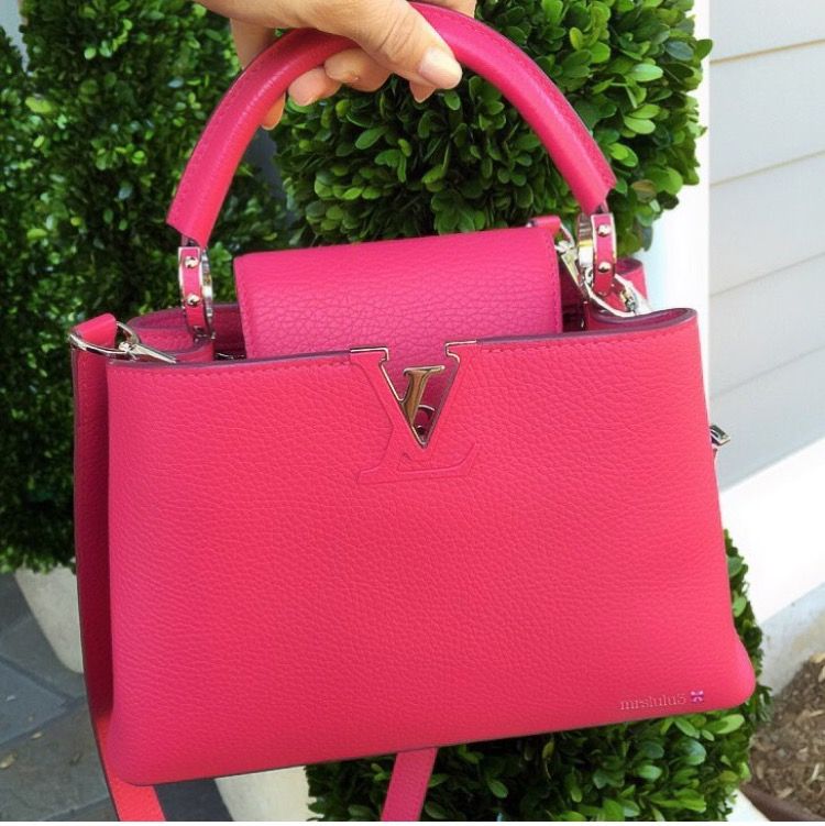 Louis Vuitton Capucines Womens Handbags 2023 Ss, Pink
