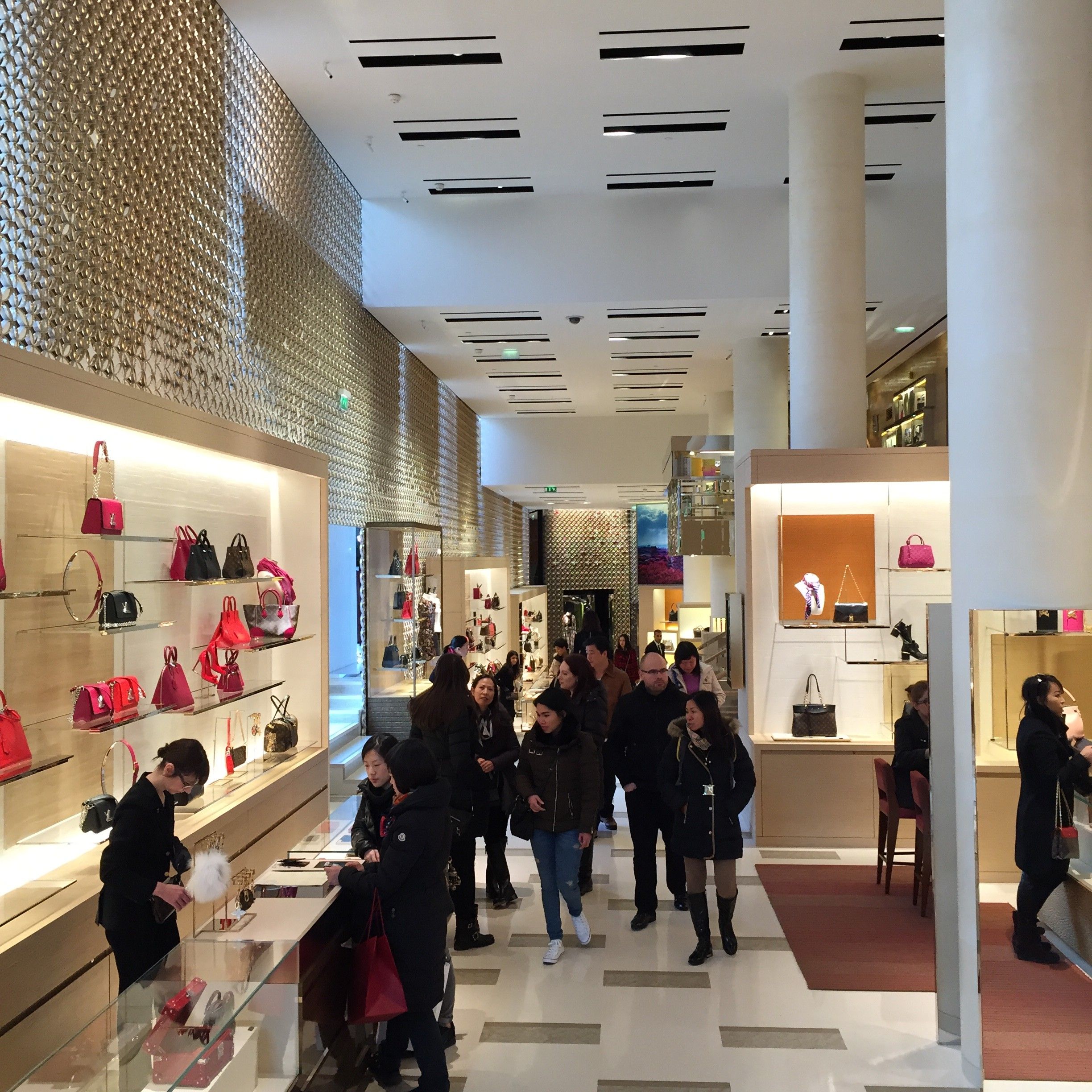 Inside the flagship Louis Vuitton store in #paris #france