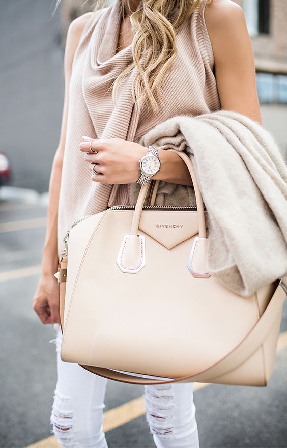 Givenchy Antigona Bag Leather Mini Neutral