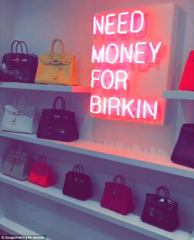 Kylie Jenner Shows Off Kris Jenner's Closet Full Of Birkin Bags