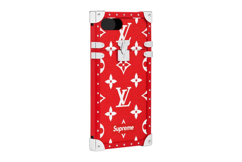 Classic Red Louis Vuitton Monogram x Supreme Logo iPhone 14 Pro