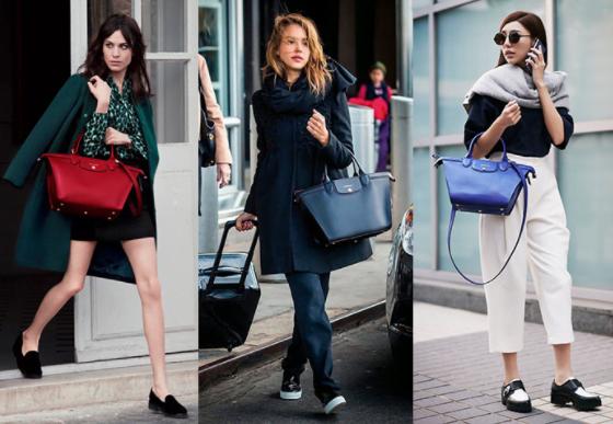 Six Chinese Celebrity Top Models spotted with Longchamp Le Pliage