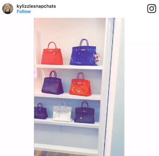 Kylie Jenner Shares Kris Jenner's Birkin Bag Closet & It's Serious