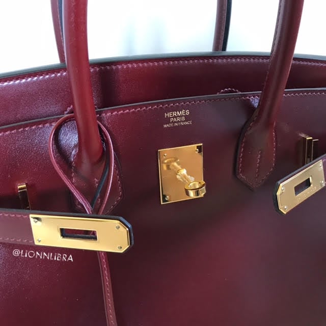 Hermes Birkin Sellier Bag Rouge H Box Calf With Gold Hardware 25 Auction