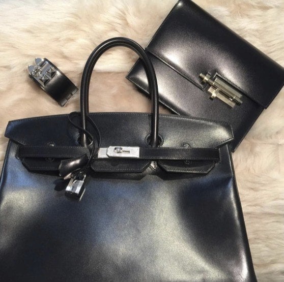 Sold at Auction: HERMES SO BLACK BIRKIN 30 IN BOX CALF LEATHER