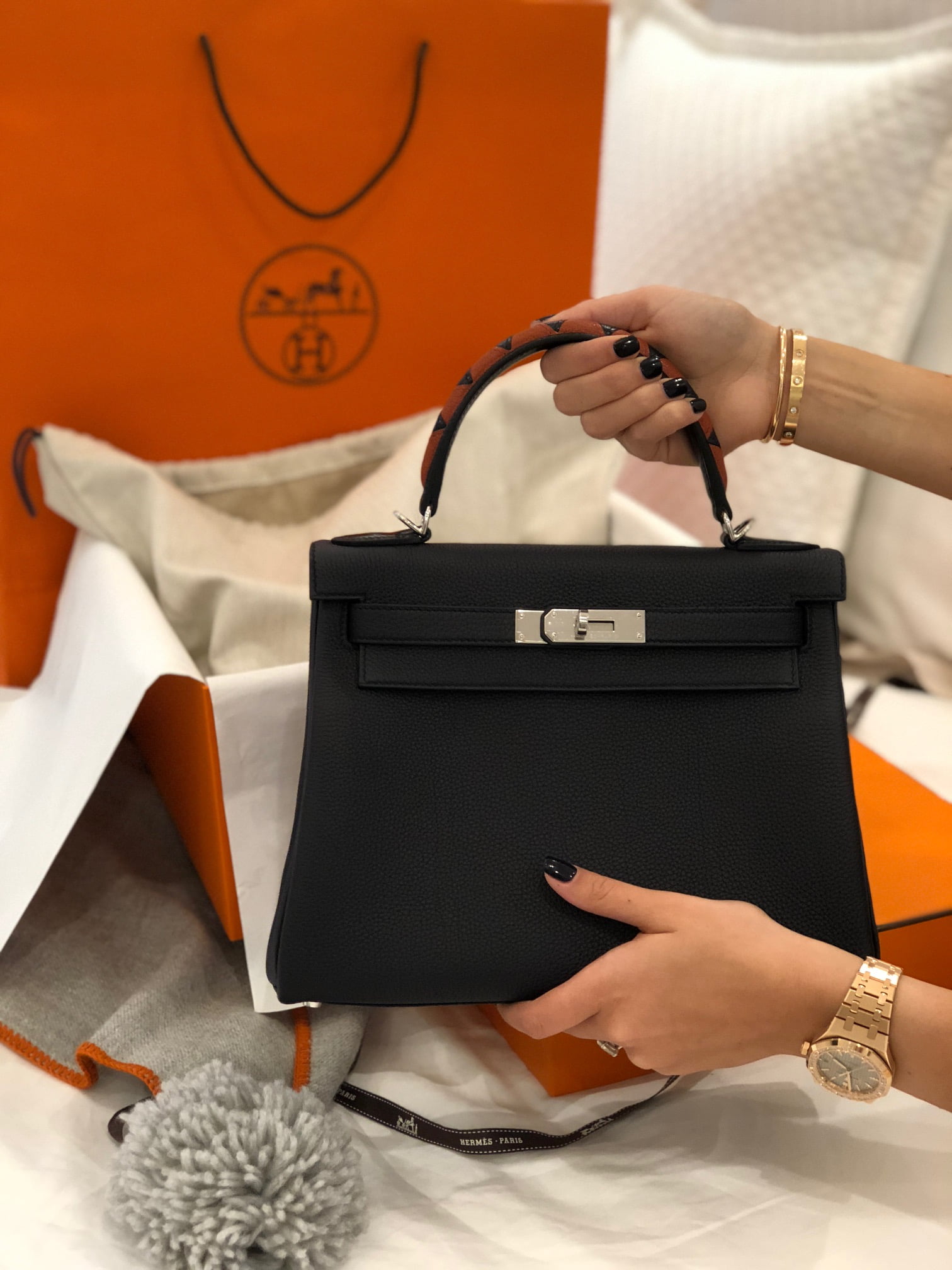 HERMES KELLY REVEAL after the SPA ( Hermes SPA Experience PART 2 ) CONS of  Kelly bag & Swift Leather 