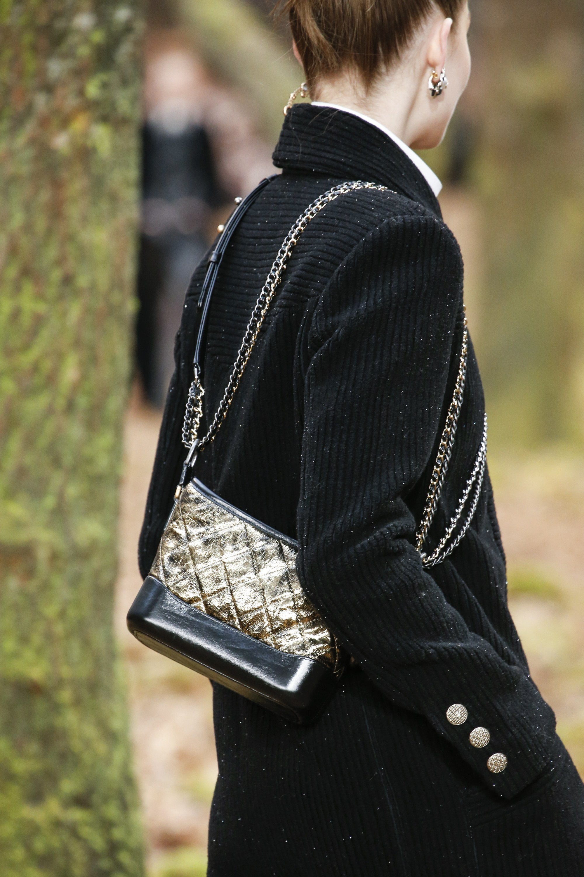 Chanel Black/Gold Gabrielle Shoulder Bag Chanel