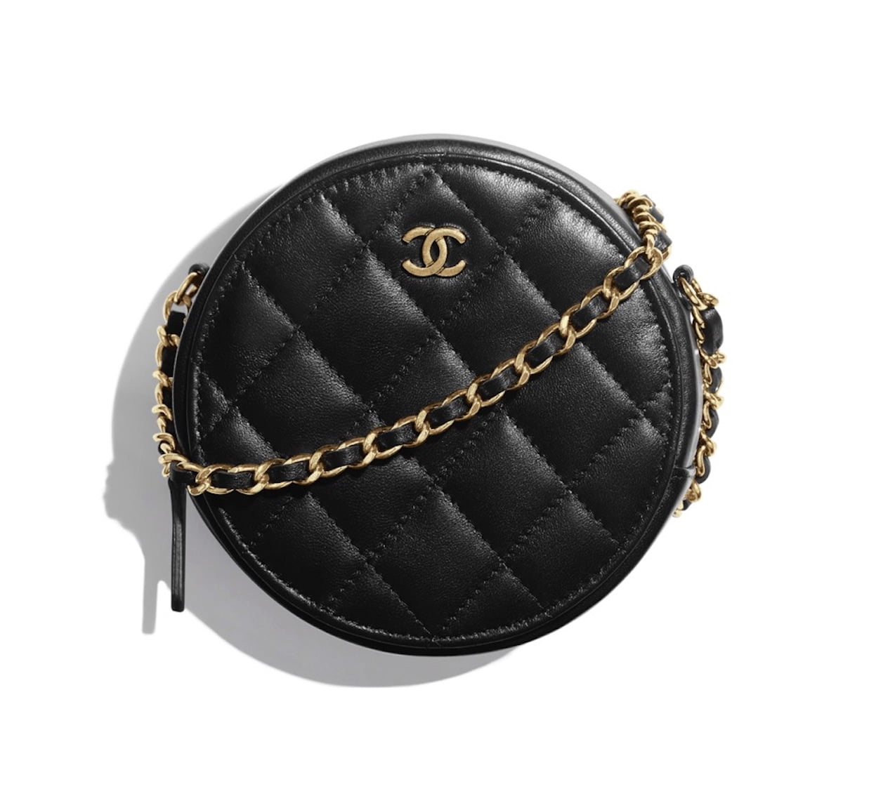 CHANEL Caviar Quilted Round Handle With Care Vanity With Chain Black  1157939  FASHIONPHILE