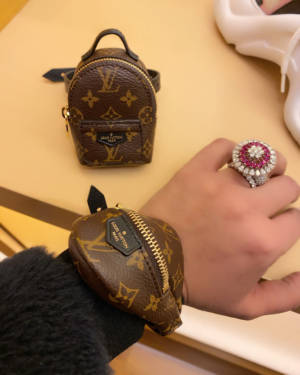 Louis Vuitton Party Bumbag Bracelet Monogram Brown in Coated