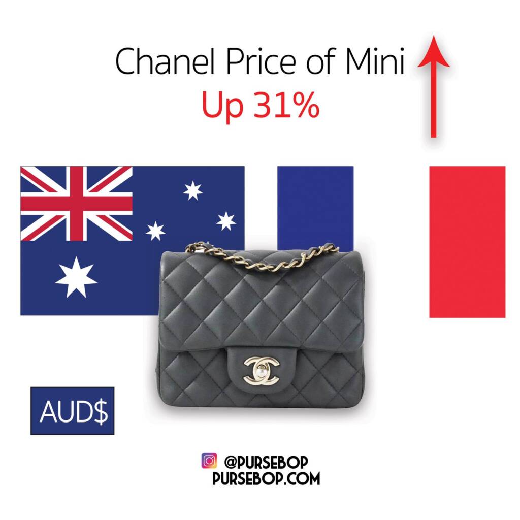 pursebop chanel price increase