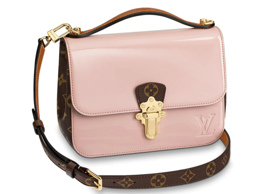 Louis Vuitton patent calf skin monogram cherry wood pm Women Hand Shoulder  Bag