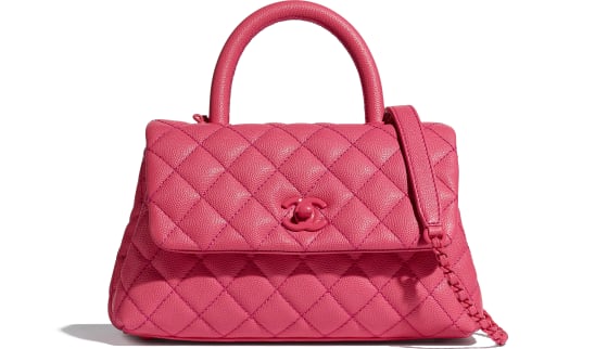 Coco handle leather handbag Chanel Pink in Leather  31341847