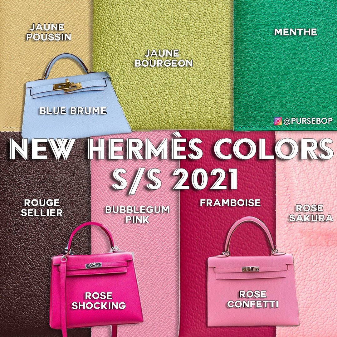 Hermès Color Chart  Hermes birkin colours, Hermes birkin leather, Hermes  handbags