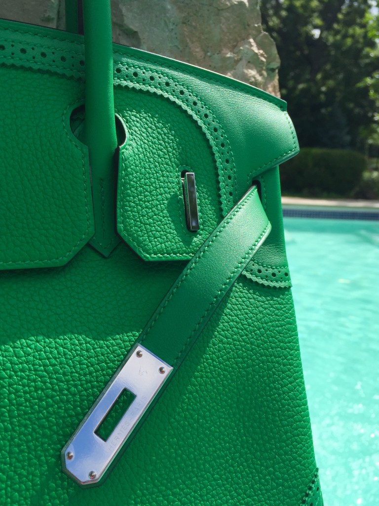 Hermès Cornaline, Craie And Rose Texas Milo And Swift Leather