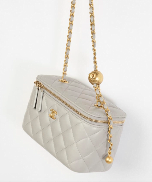 Chanel Navy Quilted Grained Calfskin Mini Vanity With Chain Gold Hardware  2021 Available For Immediate Sale At Sothebys