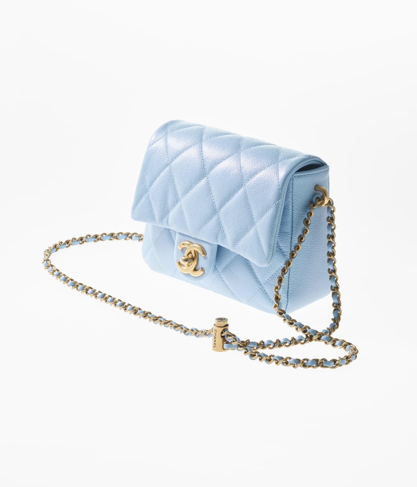 Chanel 2021 Rectangular Mini Flap Bag - Blue Crossbody Bags