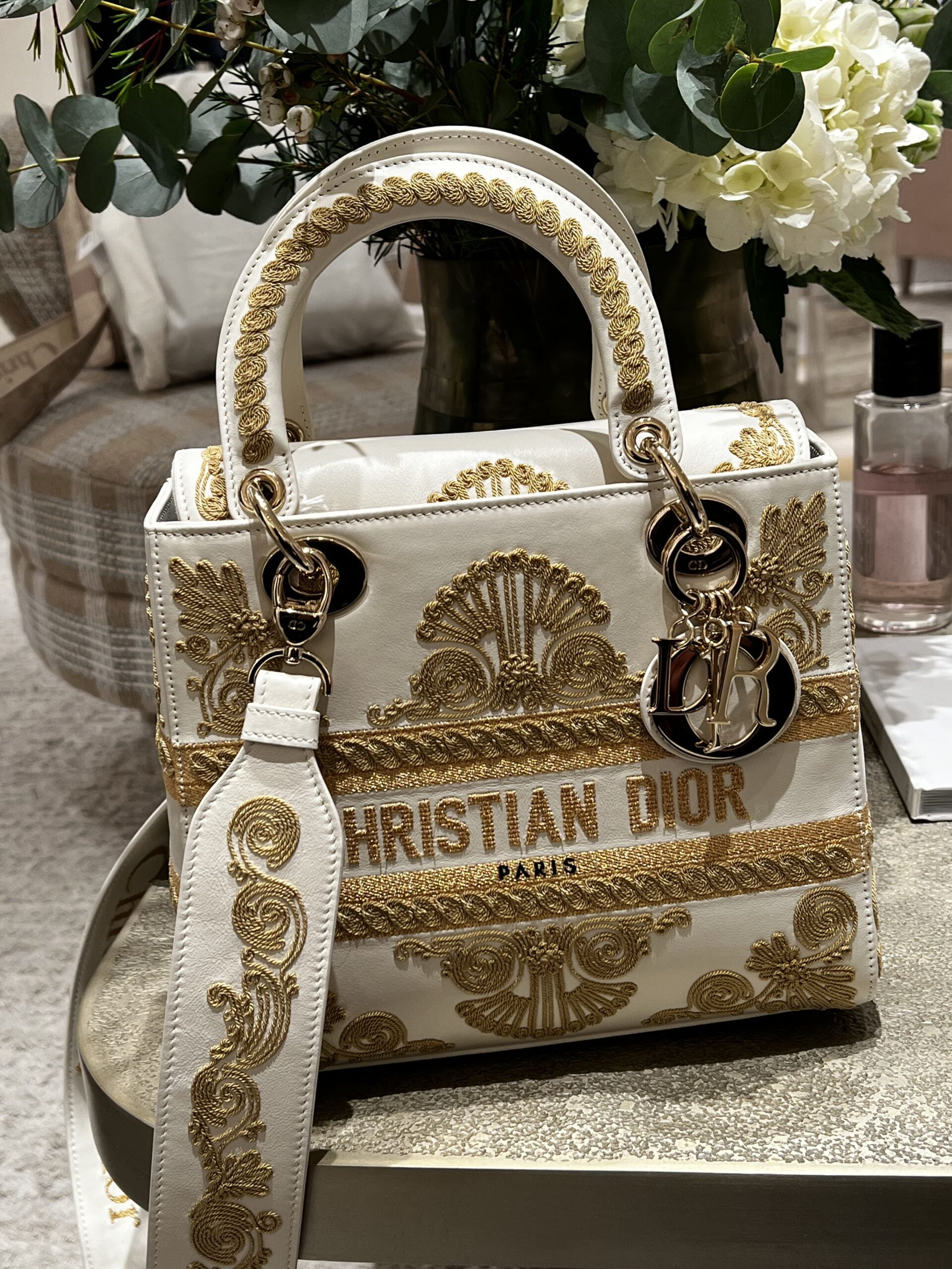 Shop Christian Dior LADY DIOR 2022 SS MINI LADY DIOR BAG Natural