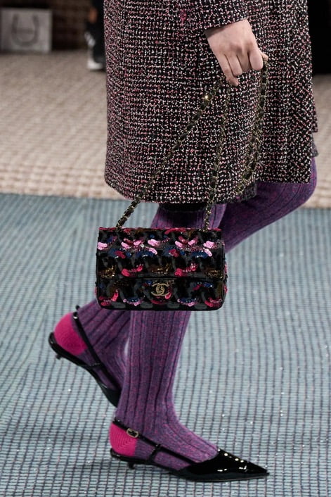 Chanel 2022 Rectangular Mini Tweed Flap Bag w/ Tags - Purple