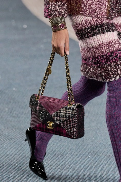 Chanel 2022 Rectangular Mini Tweed Flap Bag w/ Tags - Purple