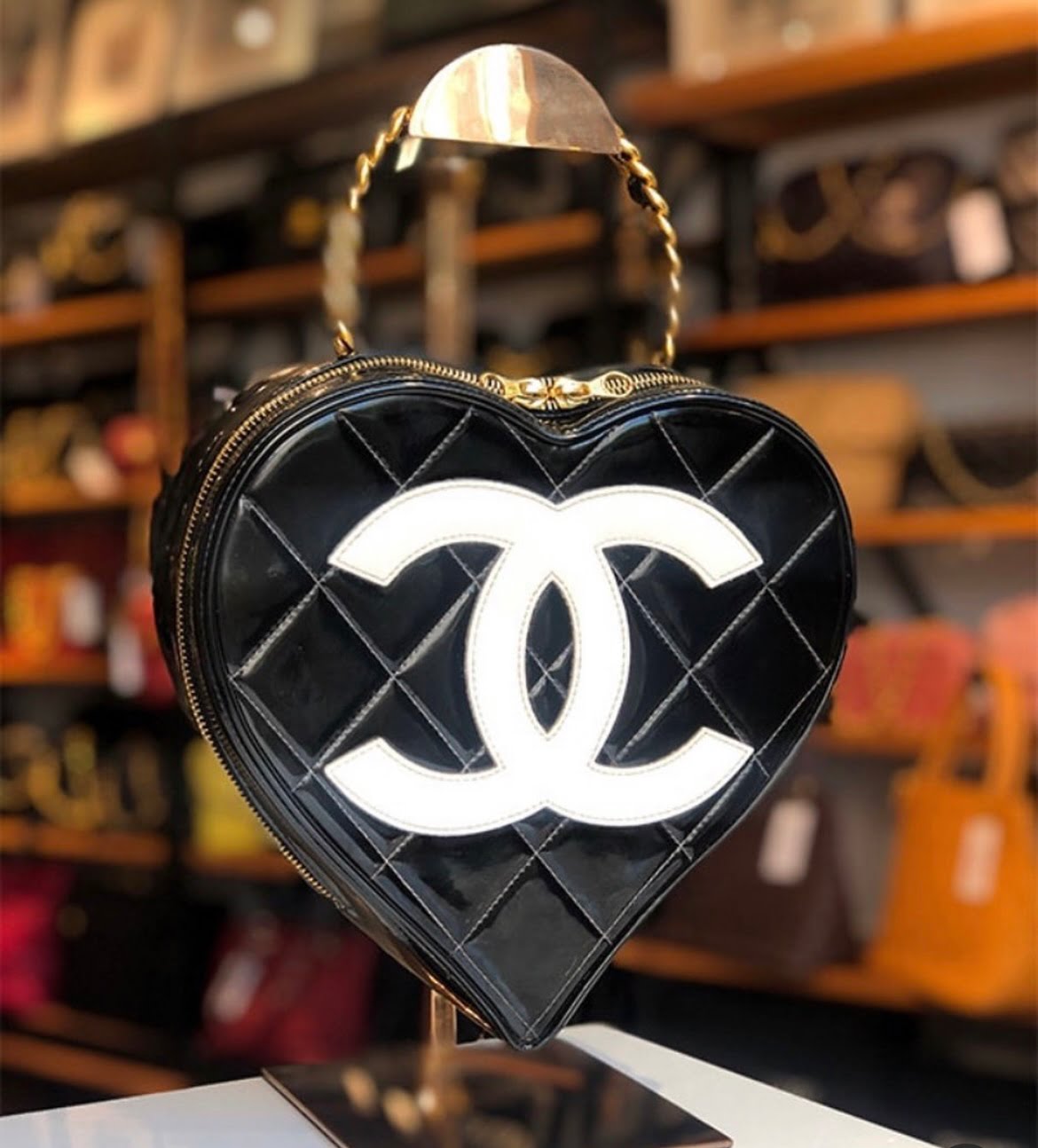Chanel Pink Vintage Heart Bag  Heart shaped bag Bags Chanel handbags  classic