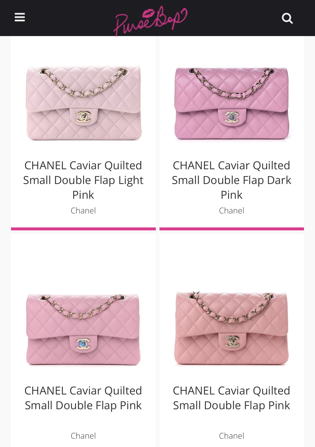 chanel classic flap pink heart charm bag｜TikTok Search