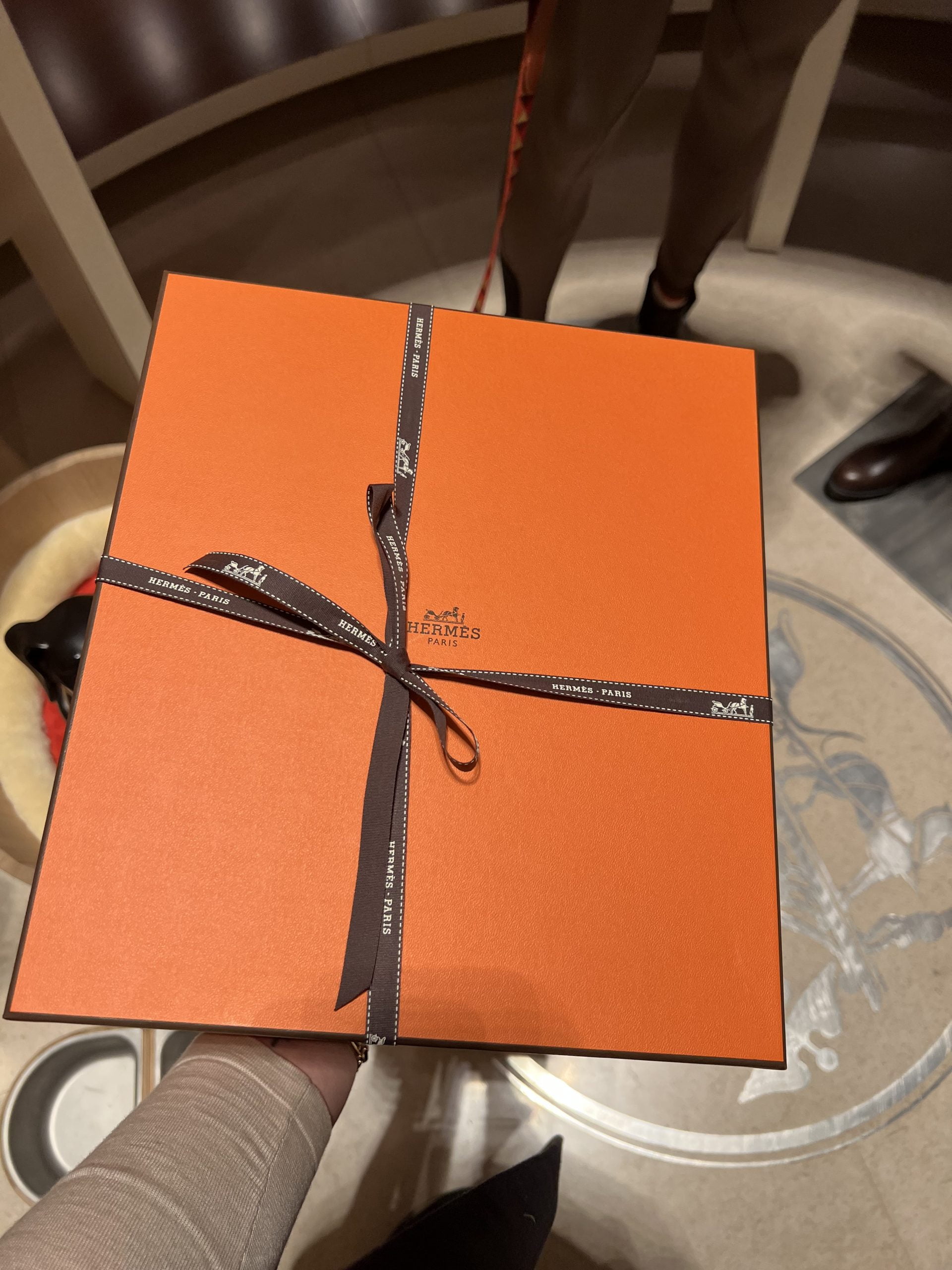 Hermes, Bags, Authentic Hermes Gift Box With Ribbon