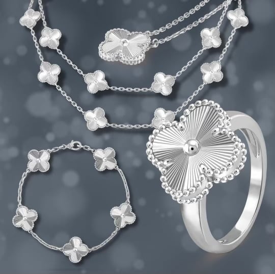 Van Cleef & Arpels' Vintage Alhambra exudes understated elegance with the  purity of guilloché white gold