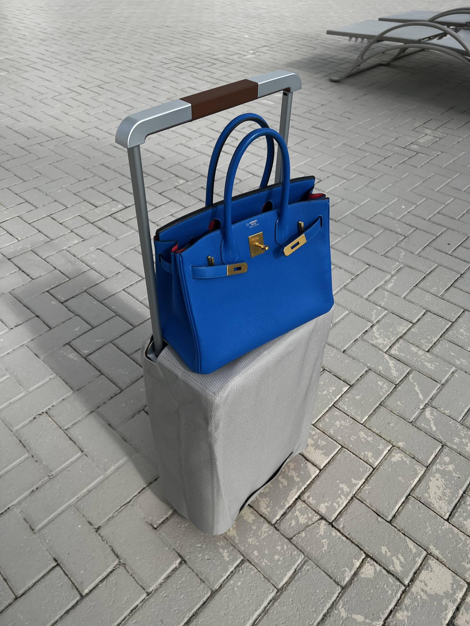 Hermès Printed Toile And Indigo Regate RMS Rolling Mobility