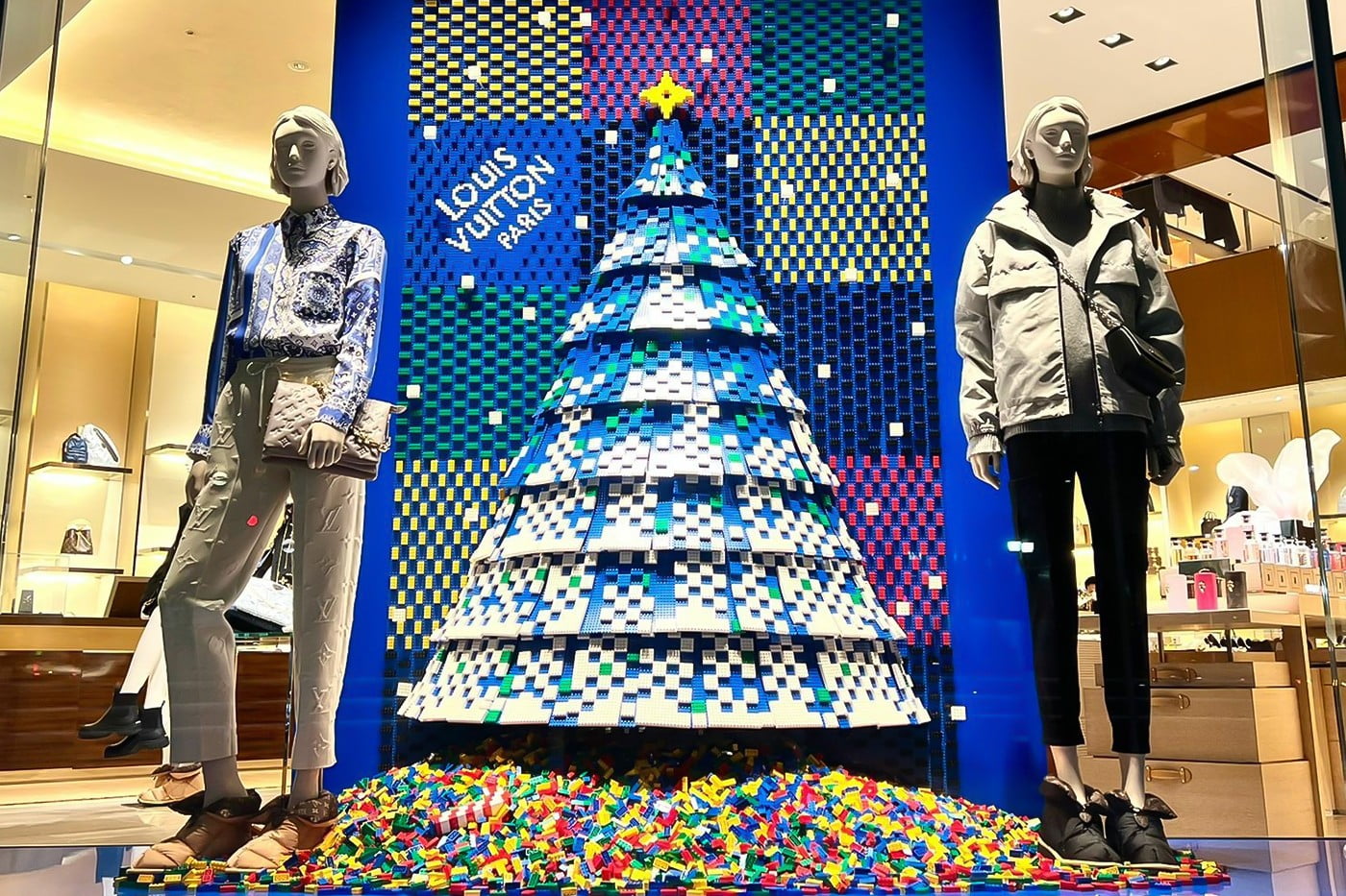 LEGO partners with Louis Vuitton for shining window displays