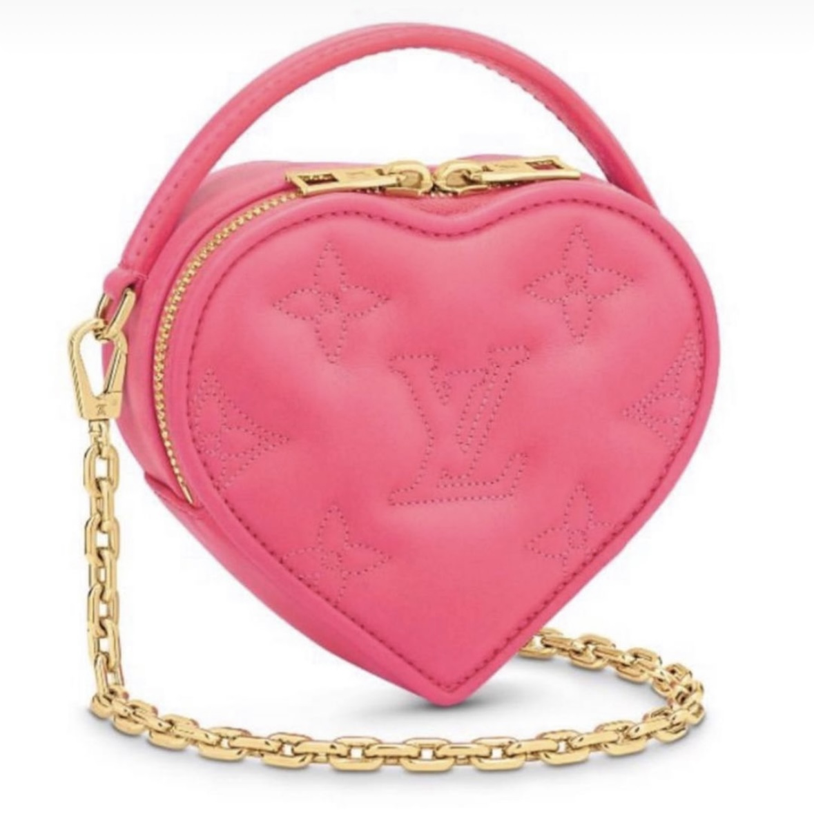 Louis Vuitton Lilac Bubblegram Calf Leather Pop My Heart Pouch