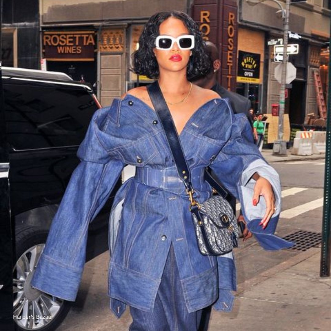 Rihanna Fashion Trend New Dior Logo Bags Street Style