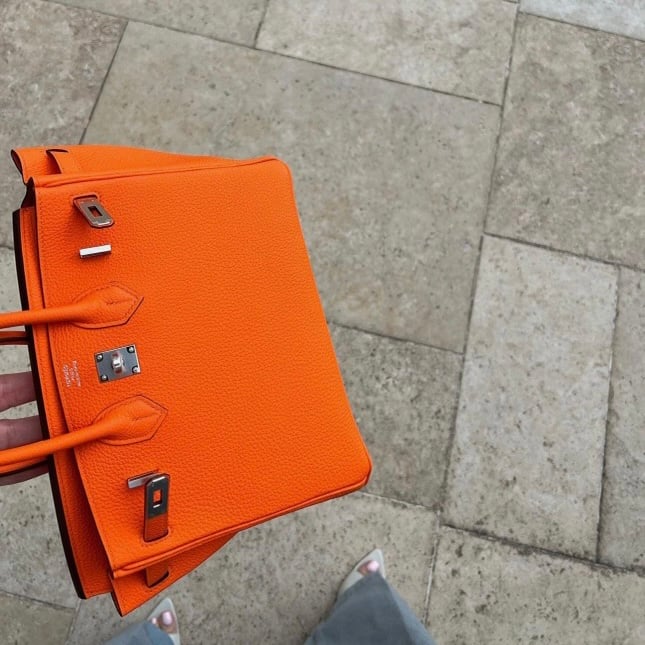 Hermès Geta Chèvre Mysore Orange, SACLÀB in 2023