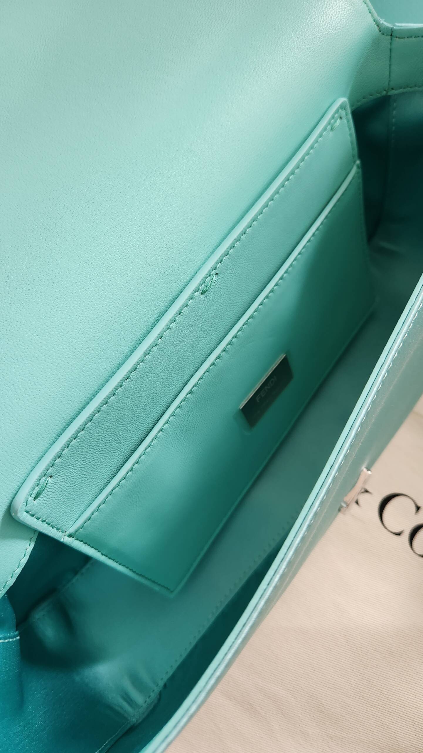 Tiffany x FENDI Medium Baguette in Tiffany Blue Leather with Sterling  Silver in Calfskin Leather with Silver-tone - US