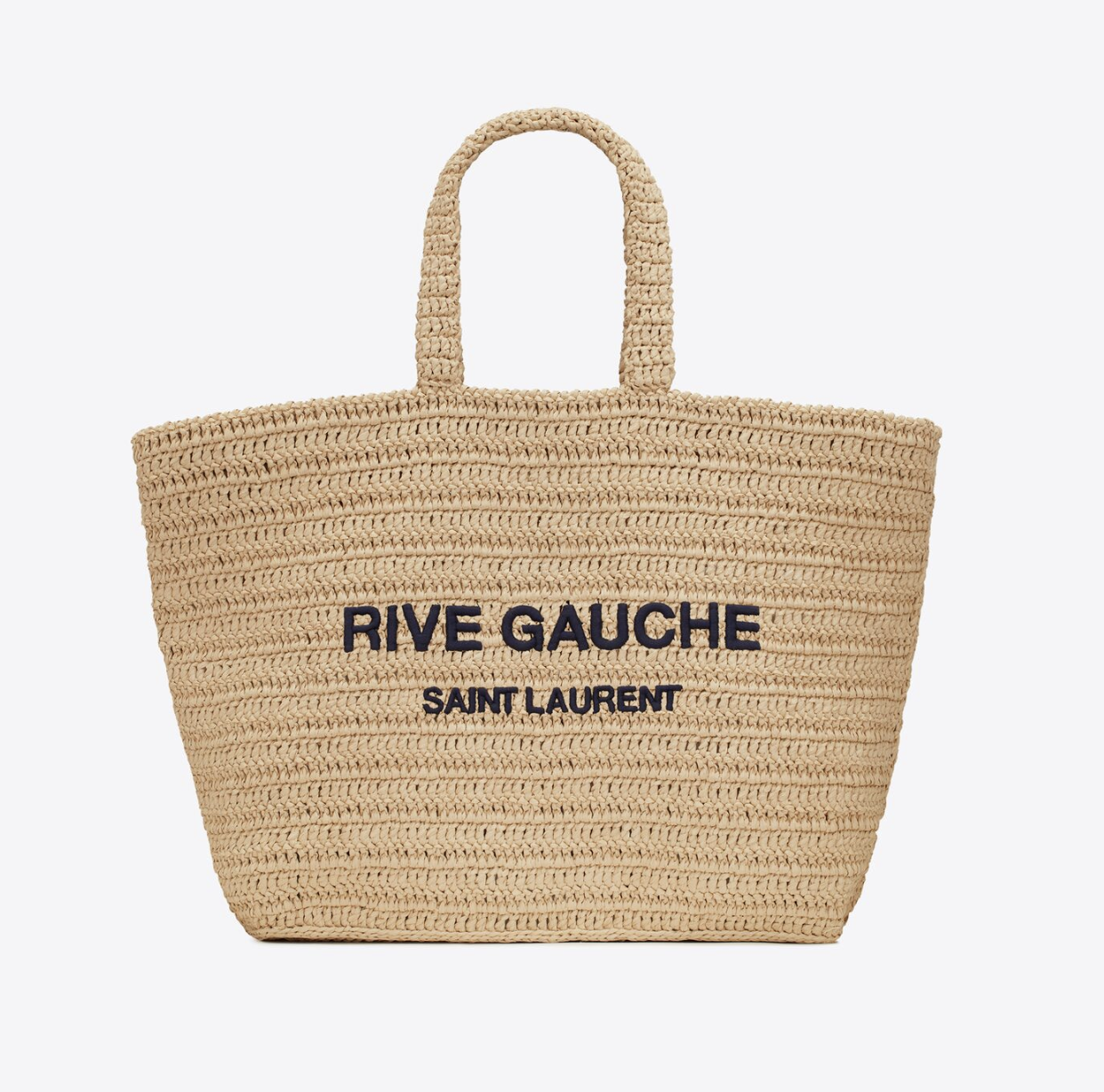 Shop Saint Laurent 2023 SS RIVE GAUCHE TOTE BAG IN CANVAS AND
