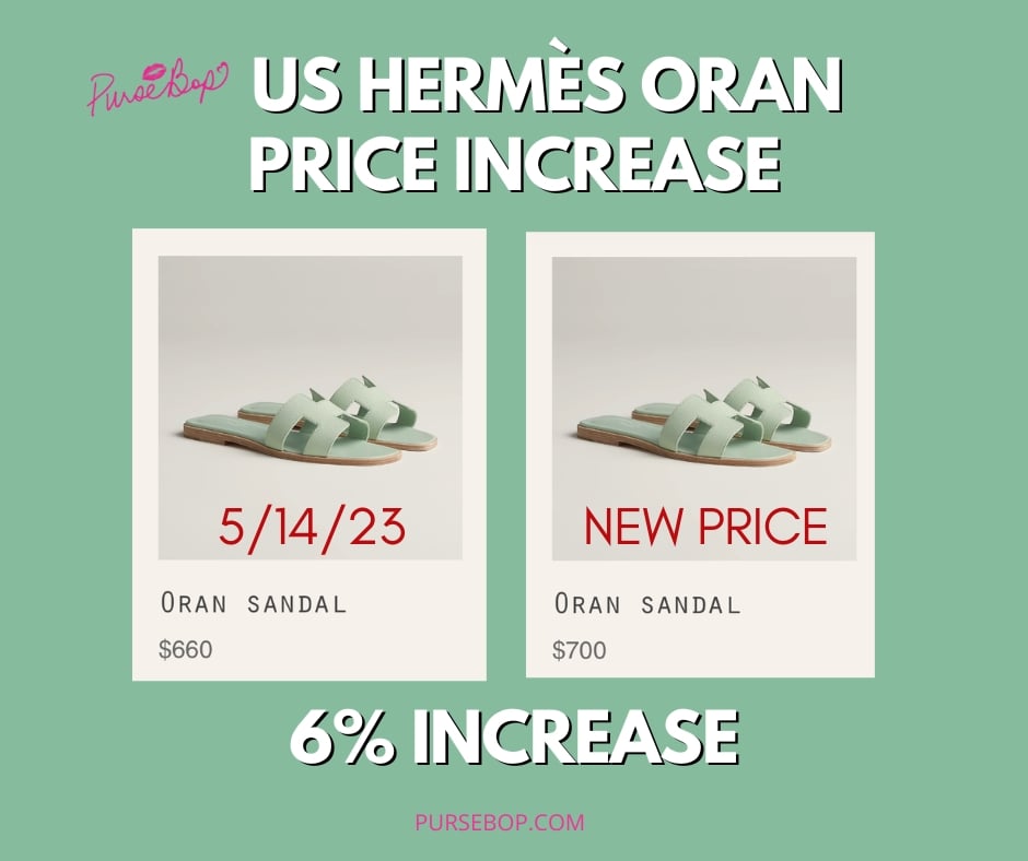 greenscreen secret Hermes price increase on orans