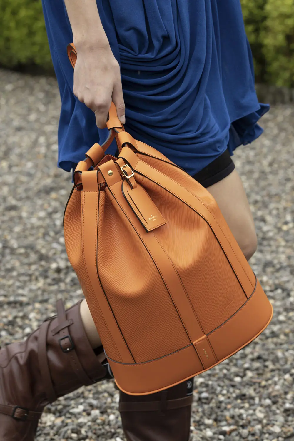 Louis+Vuitton+Recital+Shoulder+Bag+Brown+Leather for sale online