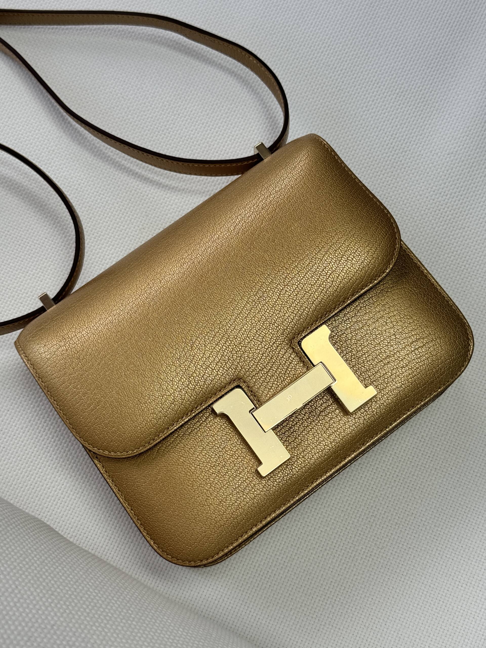 hermes metallic dorè chamkilght constance 18