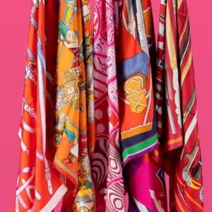 Drape Yourself in Hermès: Rare Scarves at Heritage Auctions | hermes silks | kermit oliver | jungle love