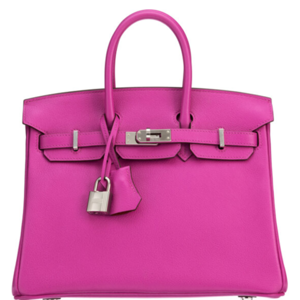 Hermès 25cm Magnolia & Rouge Casaque Evercolor Verso Birkin