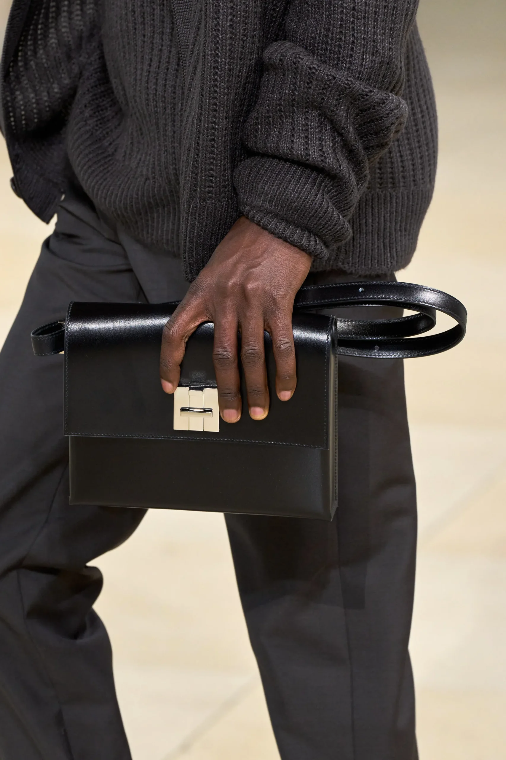 Hermès Men's Black Box Calfskin Pouch | hermes mens winter 2025 | hermes hac | hermes homme | new hermes bags 2025