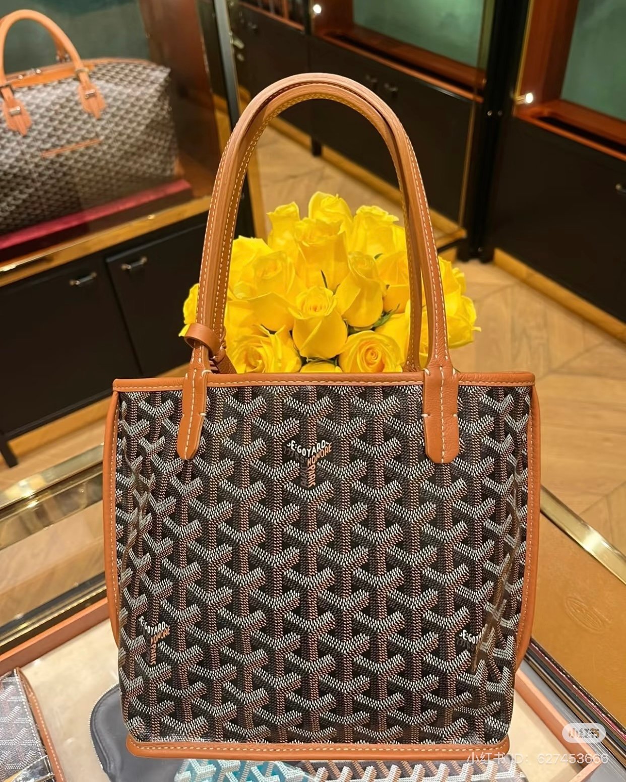 Goyard Mini Anjou Tote Black & Tan