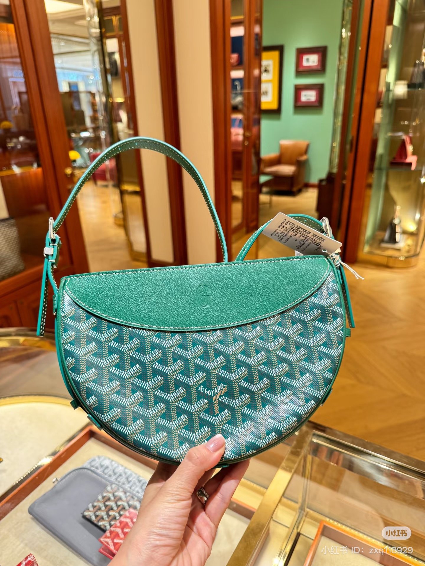 Goyard Hirondelle Bag green