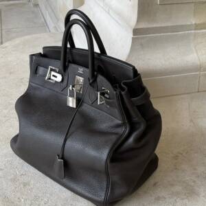 Hermès Black Togo Calfskin HAC Palladium Hardware