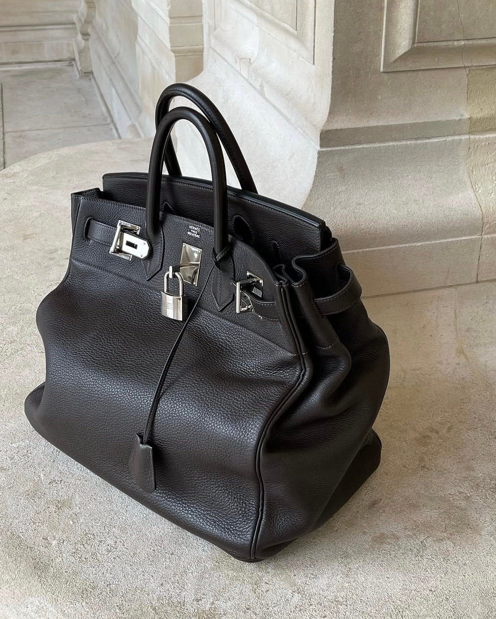 Hermès Black Togo Calfskin HAC Palladium Hardware