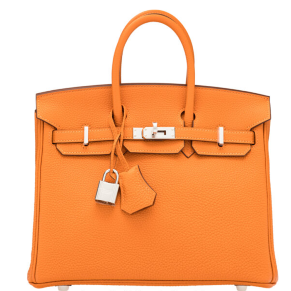 Hermès 25cm Orange Togo Leather Birkin