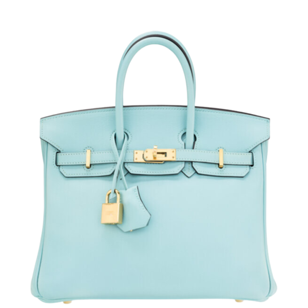 Hermès 25cm Bleu Atoll Swift Leather Birkin