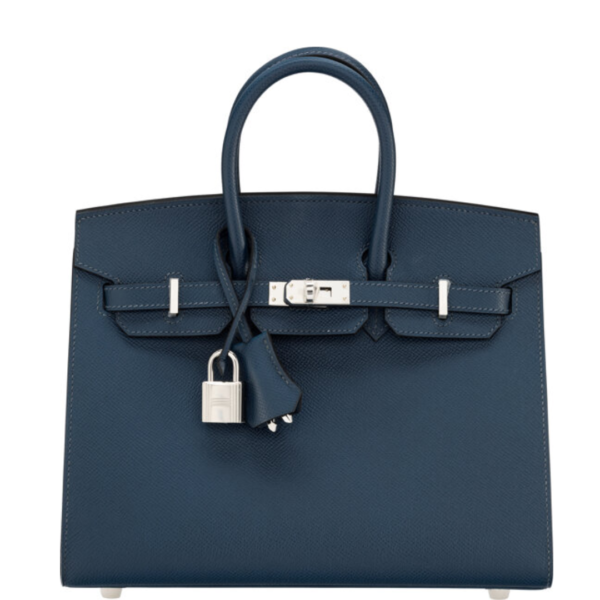 Hermès 25cm Bleu De Prusse Epsom Leather Sellier Birkin