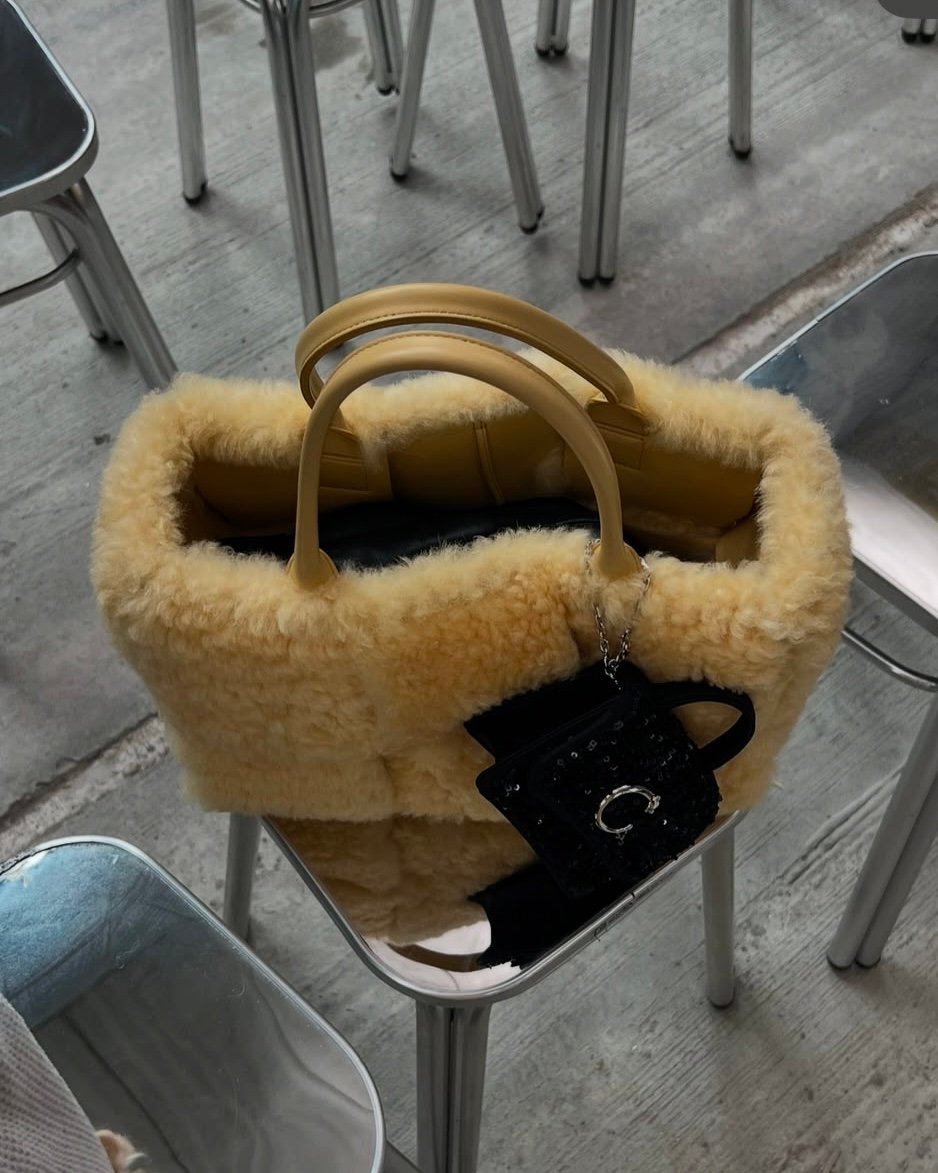 Bottega Veneta Shearling Teddy Tote